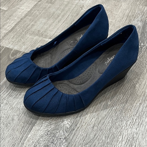 dexflex comfort Shoes - Dexflex Comfort Deep Blue Wedges